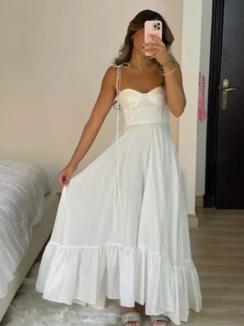 Zara Ruffled Poplin Dress - Picture 2 of 5